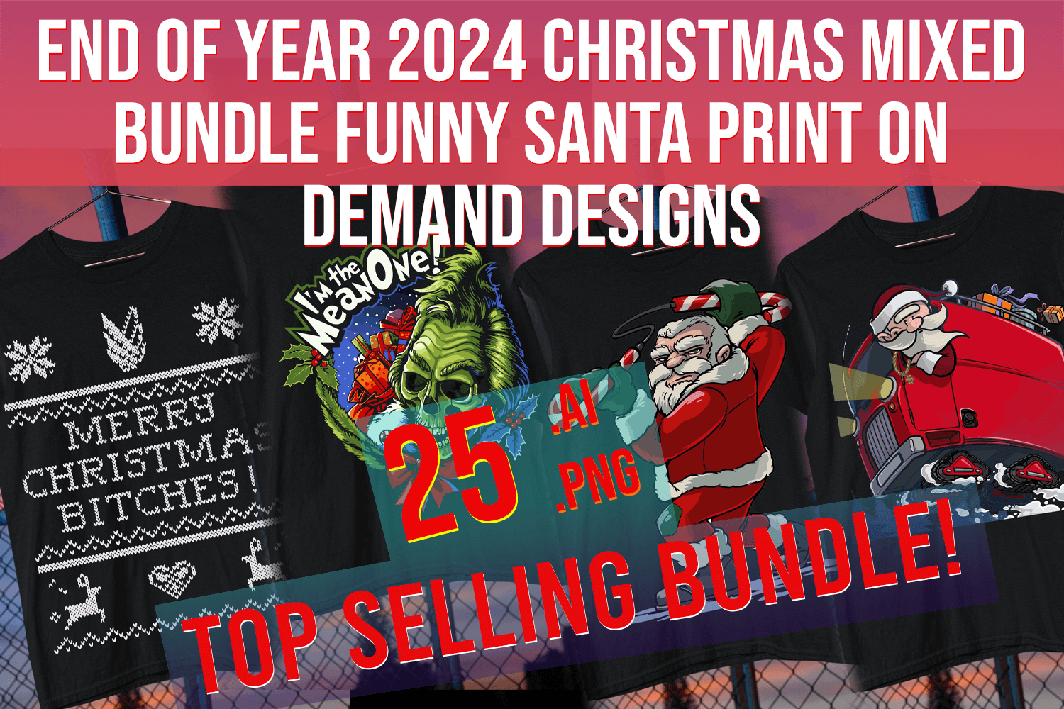 End Of Year 2024 Christmas Mixed Bundle Funny Santa Pint On Demand   Endofyearxmas 60793 