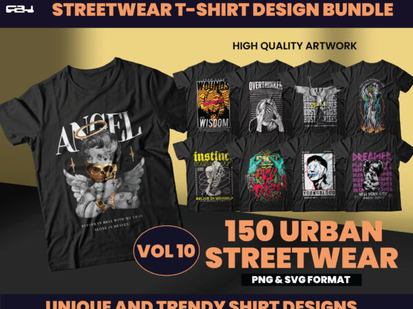 150 urban streetwear designs, t-shirt design bundle, streetwear designs, aesthetic design, urban shirt designs, graphics shirt, dtf, dtg