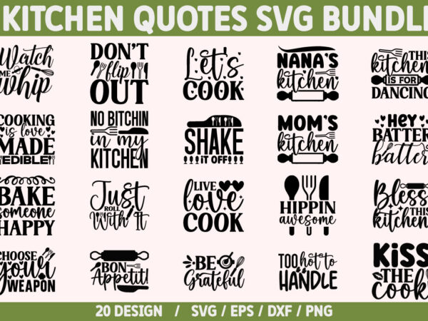 Kitchen quotes svg bundle t shirt vector art