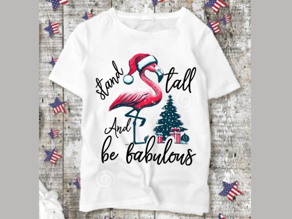 Watercolor flamingo christmas png sublimation t shirt design for sale