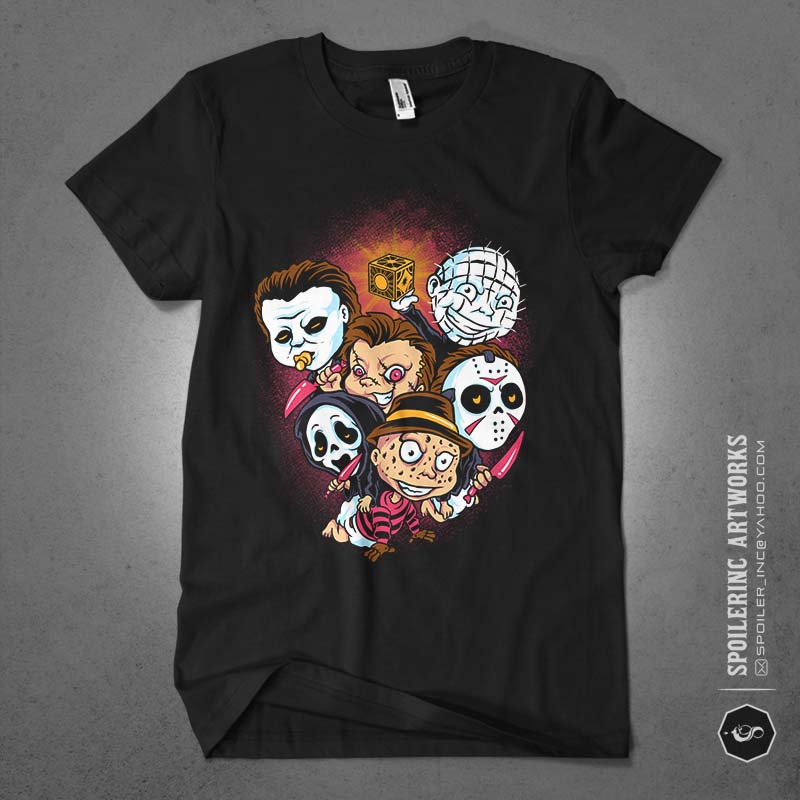 12 horror movies lover pop culture tshirt design bundle illustration