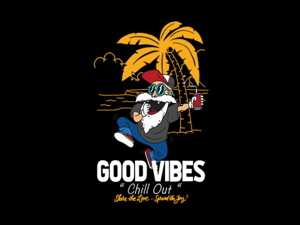 Good vibes t shirt design template