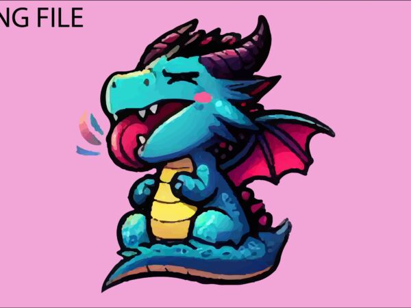 Dragon colorful sticker png sublimation t shirt vector illustration