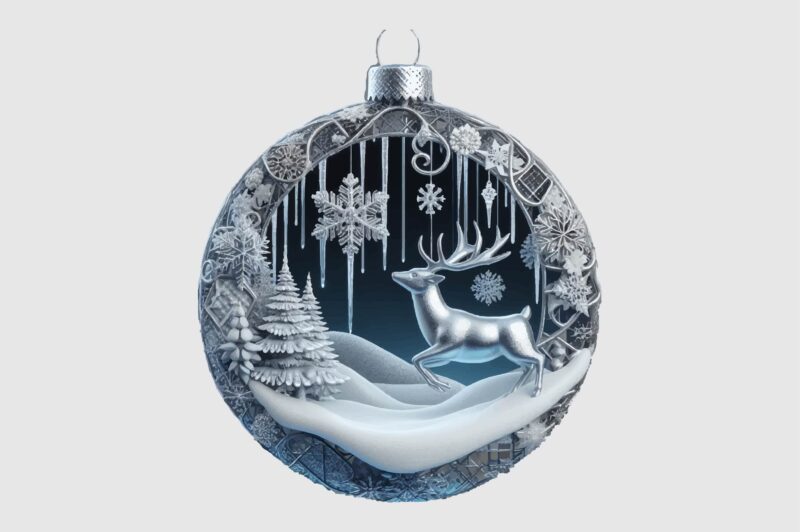 Winter 3d Ornament PNG Sublimation