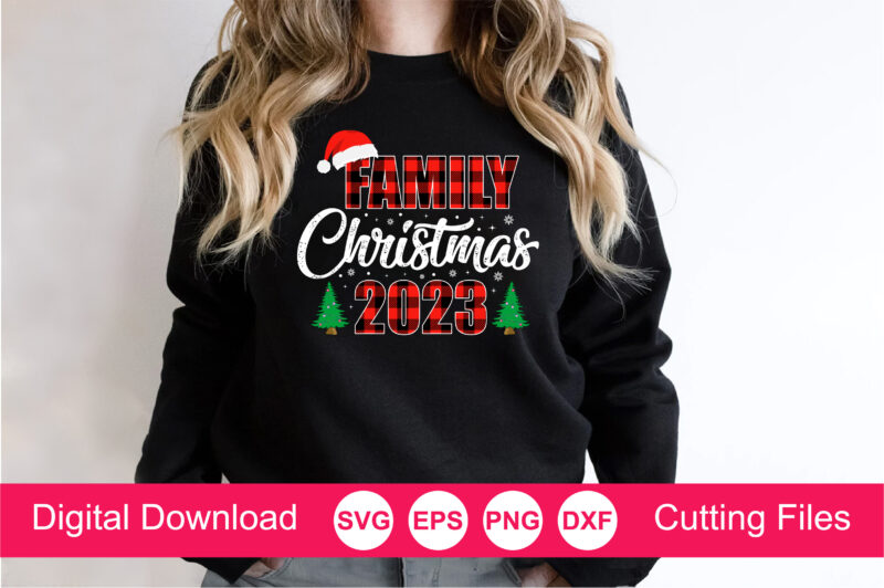 Family Christmas 2023 Svg, Christmas Buffalo Plaid Svg Shirt, Christmas Crew Svg, Family Christmas Svg, Christmas Matching Family Shirts