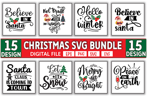 Christmas bundle, christmas svg bundle, christmas saying svg, christmas clip art, cricut, silhouette cut file, funny christmas svg bundle t shirt vector file