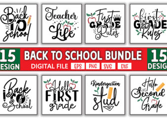 Back To School Doodles SVG Bundle, School Supplies SVG Bundle, School Supplies svg, Pencils svg, Apple svg, Books, Cut File Cricut