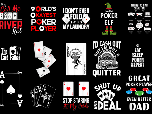 15 poker shirt designs bundle for commercial use part 1, poker t-shirt, poker png file, poker digital file, poker gift, poker download, poke