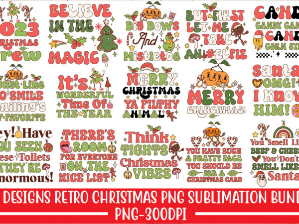 Retro christmas png sublimation bundle,20 designs,on sell design,big sell design,png bundle,christmas t-shirt designs