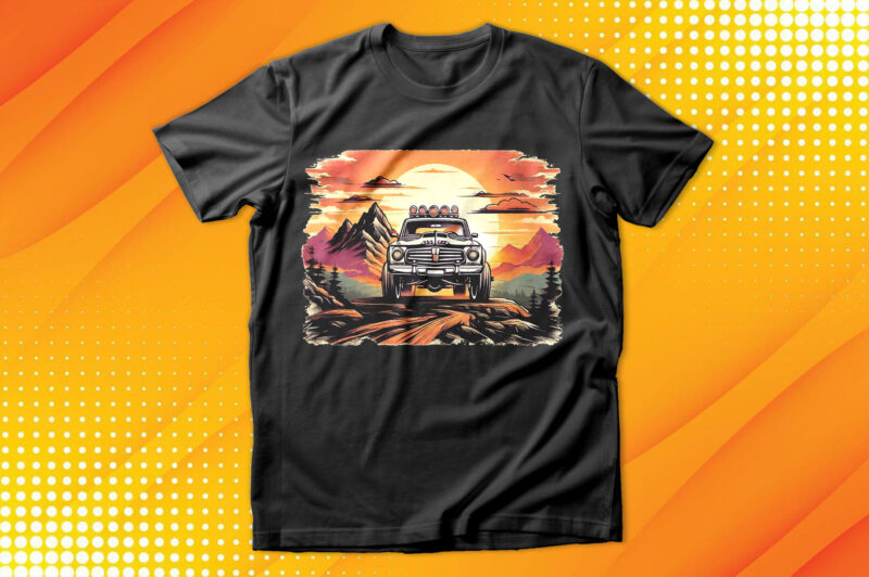 Monster Truck sunset T-Shirt