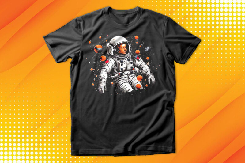 Astronaut swimming in galaxy T-Shirt