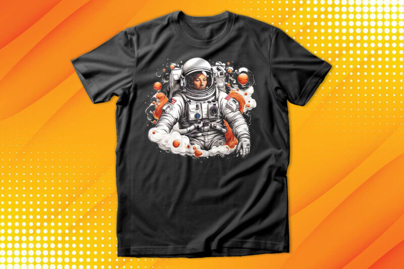 Astronaut swimming in galaxy T-Shirt