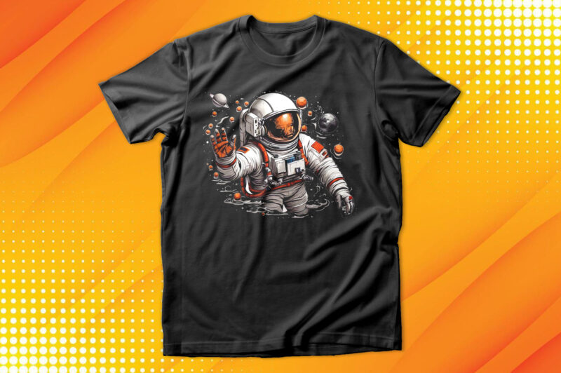 Astronaut swimming in galaxy T-Shirt