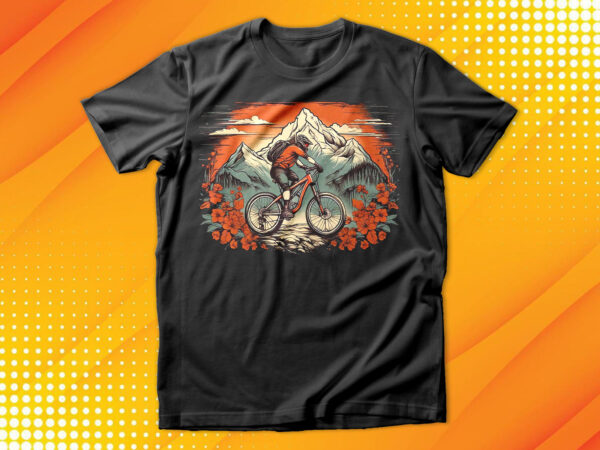 Cycle rider sunset t-shirt