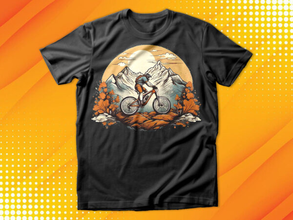 Cycle rider sunset t-shirt