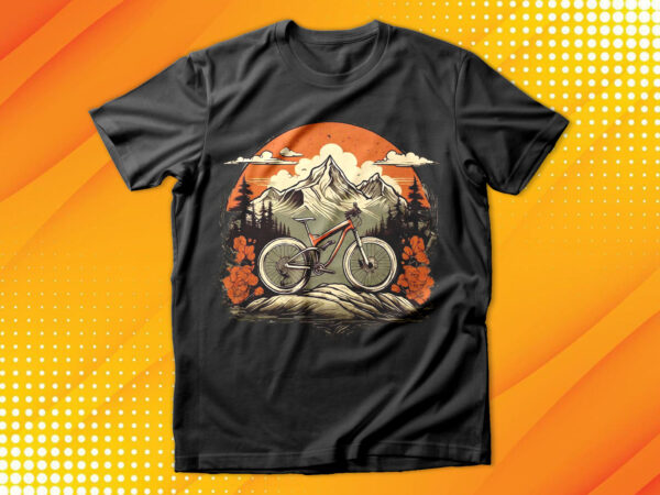 Cycle rider sunset t-shirt