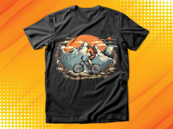 Cycle rider sunset t-shirt