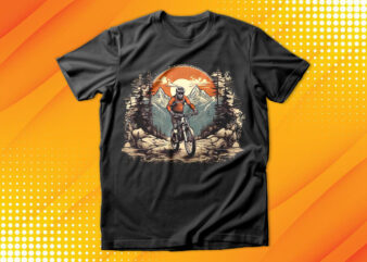 Cycle Rider Sunset T-Shirt