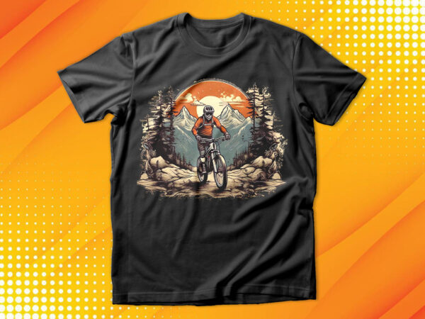 Cycle rider sunset t-shirt