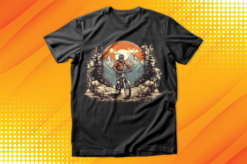 Cycle Rider Sunset T-Shirt