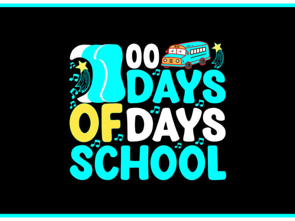 100 days of school svg design . 100 days of school t-shirt design . 100 days of school vector design . 100 days of school design for 2024.