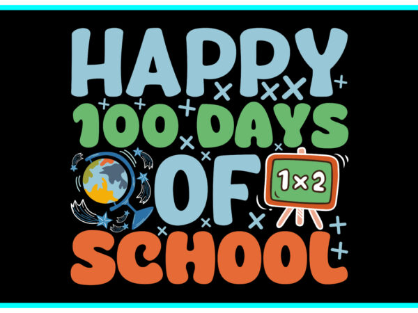 Happy 100 days of school svg design . happy 100 days of school t-shirt design . happy 100 days of school vector design . happy 100 days of