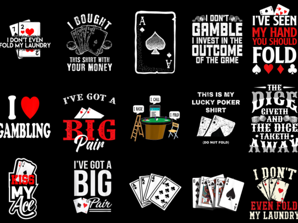 15 poker shirt designs bundle for commercial use part 2, poker t-shirt, poker png file, poker digital file, poker gift, poker download, poke