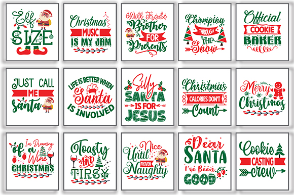 Christmas Bundle, Christmas SVG Bundle, Christmas Saying Svg, Christmas Clip Art, Cricut, Silhouette Cut File, Funny Christmas SVG Bundle