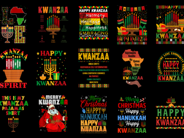 15 kwanzaa shirt designs bundle for commercial use part 2, kwanzaa t-shirt, kwanzaa png file, kwanzaa digital file, kwanzaa gift, kwanzaa do