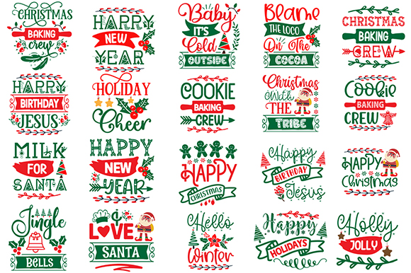 Christmas Bundle, Christmas SVG Bundle, Christmas Saying Svg, Christmas Clip Art, Cricut, Silhouette Cut File, Funny Christmas SVG Bundle