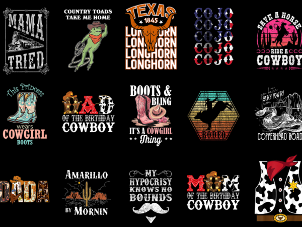 15 western shirt designs bundle for commercial use part 2, western t-shirt, western png file, western digital file, western gift, western do