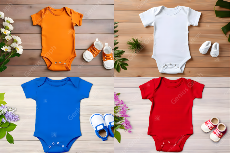 Baby Onesie Bodysuit Mockup Bundle