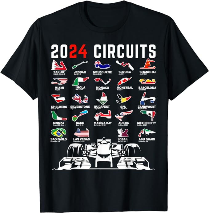 2024 Formula Racing Track Formula Race Formula Car Fan T-Shirt