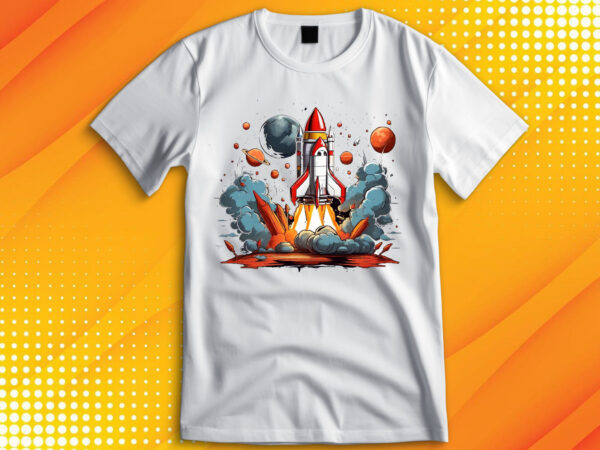 Rocket launch t-shirt