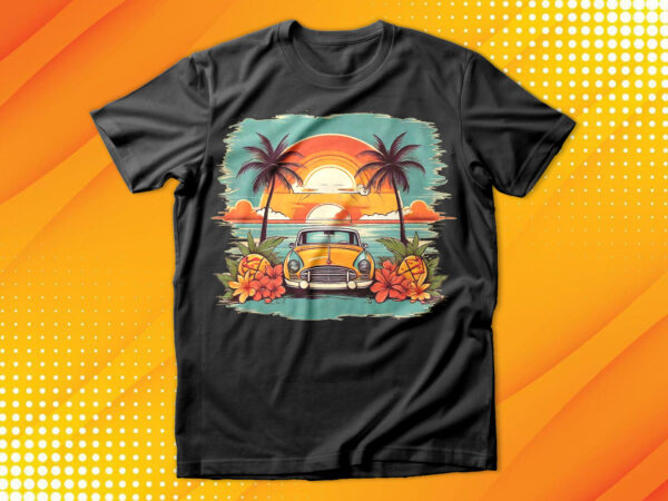 Summer sunset beach t-shirt