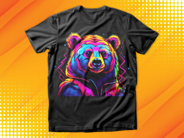 Neon bear t-shirt