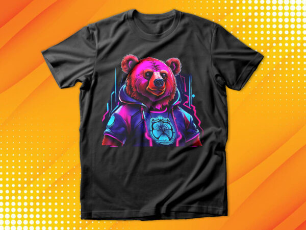 Neon bear t-shirt