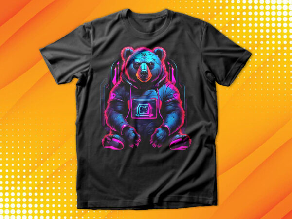 Neon bear t-shirt