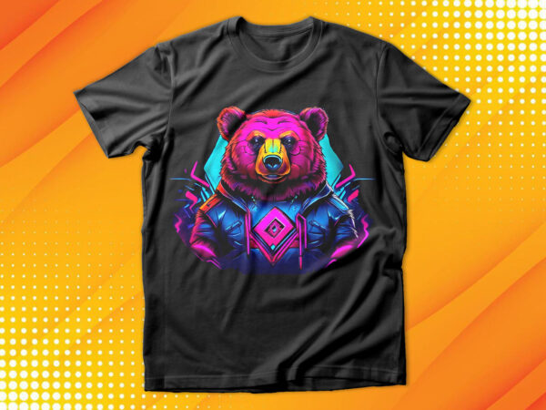 Neon bear t-shirt