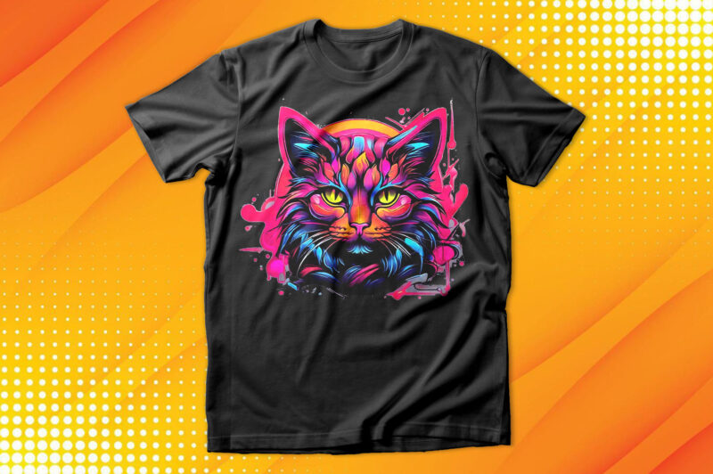 Neon Cat T-Shirt