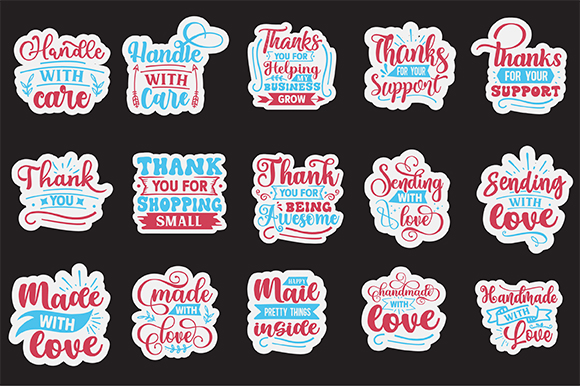 Retro Small Business Stickers Bundle PNG, Retro Sticker PNG,Mega SVG Bundle, T Shirt Designs SVG, Svg Files for Cricut