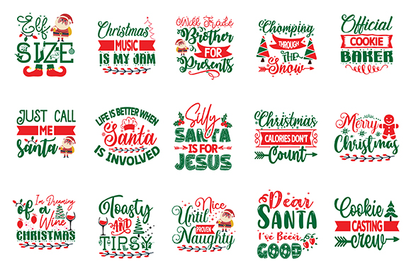 Christmas Bundle, Christmas SVG Bundle, Christmas Saying Svg, Christmas Clip Art, Cricut, Silhouette Cut File, Funny Christmas SVG Bundle