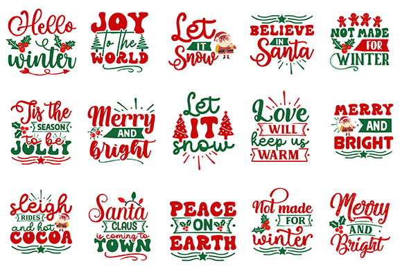 Christmas Bundle, Christmas SVG Bundle, Christmas Saying Svg, Christmas Clip Art, Cricut, Silhouette Cut File, Funny Christmas SVG Bundle