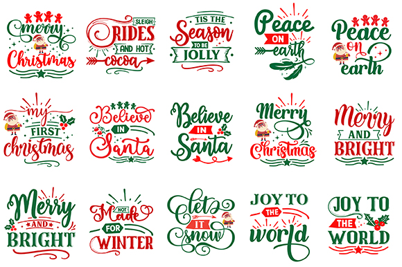 Christmas Bundle, Christmas SVG Bundle, Christmas Saying Svg, Christmas Clip Art, Cricut, Silhouette Cut File, Funny Christmas SVG Bundle