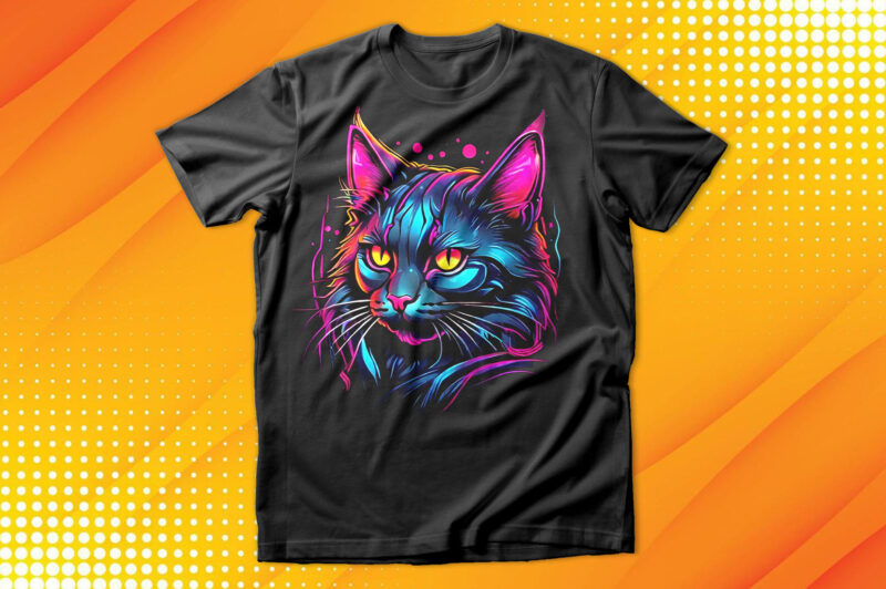 Neon Cat T-Shirt