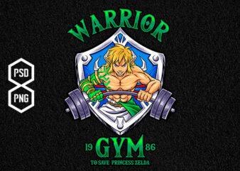 warrior gym t shirt design for sale