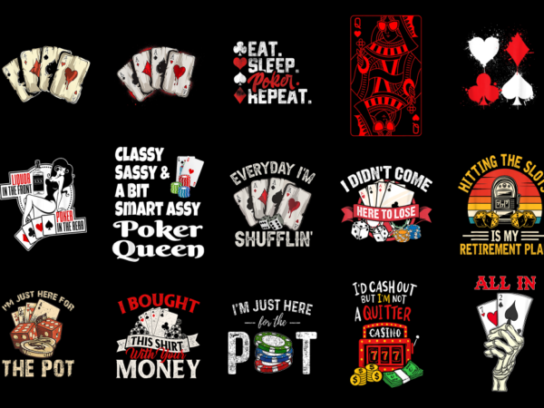 15 poker shirt designs bundle for commercial use part 4, poker t-shirt, poker png file, poker digital file, poker gift, poker download, poke