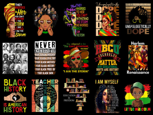 15 black history month shirt designs bundle for commercial use part 4, black history month t-shirt, black history month png file, black hist