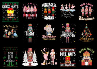 15 Nutcracker Christmas Shirt Designs Bundle For Commercial Use Part 4, Nutcracker Christmas T-shirt, Nutcracker Christmas png file, Nutcrac