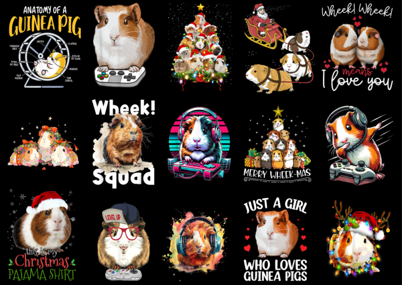 15 Guinea Pig Shirt Designs Bundle For Commercial Use Part 4, Guinea Pig T-shirt, Guinea Pig png file, Guinea Pig digital file, Guinea Pig g